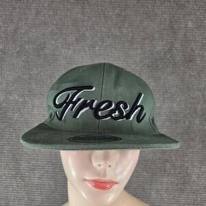 Carbon Elements Mens OS Green Fresh Embroidered Snapback Hat